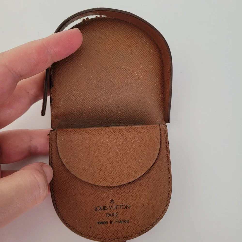 Louis Vuitton Monogram Porte Monnaie Cuvette Coin Purse Brown Wallet M61960